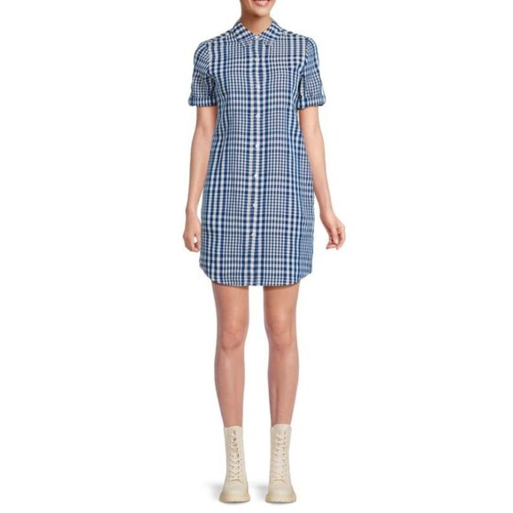 Theory Dresses & Skirts - NEW THEORY Plaid Mini Shirt Dress SIZE 2